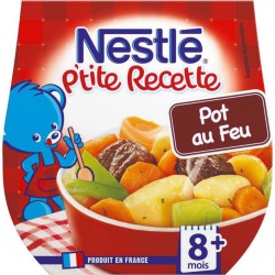 Nestlé P’tite Recette Pot au Feu (+8 mois) par 2 pots de 200g (lot de 6 soit 12 pots)