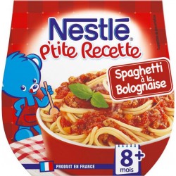 Nestlé P’tite Recette Spaghetti à la Bolognaise (+8 mois) par 2 pots de 200g (lot de 6 soit 12 pots)