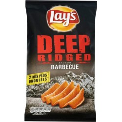 Lay’s Chips Deep Ridged Saveur Barbecue 120g (lot de 10)