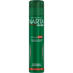 Narta Homme Spray Déodorant Efficacité 24h Fraîcheur Classique 200ml