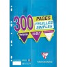 Clairefontaine 300 Feuilles Simples Perforées A4 21x29,7 Grands Carreaux Seyes