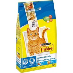 Friskies Croquettes Chats Stérilisés Saumon Légumes 4Kg