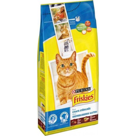 Friskies Croquettes Chats Stérilisés Boeuf Légumes 2Kg