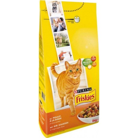 Friskies Croquettes Chats Adulte Poulet Dinde Olives 2Kg