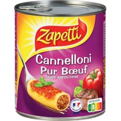 Zapetti Cannelloni Pur Boeuf Sauce Napolitaine 800g