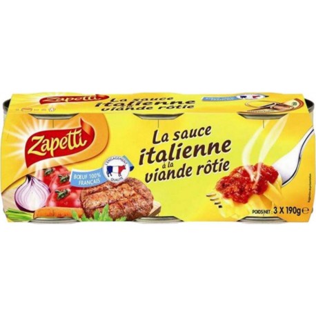 Zapetti Sauce Italienne A La Viande Rôtie 190g