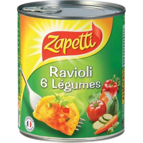 Zapetti Ravioli Aux 6 Légumes 800g