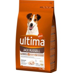 Ultima Croquettes Jack Russell Chiens Poulet Riz Céréales Complètes Format 1,5Kg