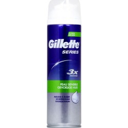 Gillette Séries 3x Action Peau Sensible Mousse à Raser à l’Aloe 200ml