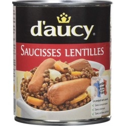 D'aucy Saucisses aux Lentilles 840g