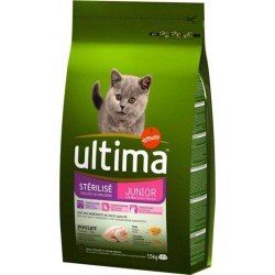 Ultima Croquettes Chat Stérilisé Junior Poulet 1,5Kg