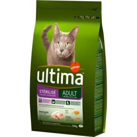 Ultima Croquettes Chat Stérilisé Adult Poulet 1,5Kg