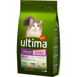 Ultima Croquettes Chat Stérilisé Sensible Truite 1,5Kg