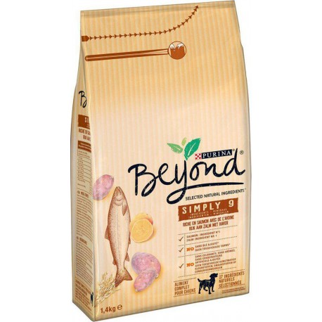 Purina Beyond Simply 9 Croquettes Chiens au Saumon et Avoine 1,4Kg