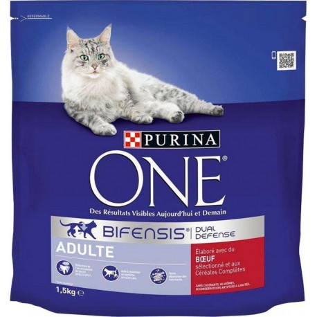 Purina One Croquettes Chat Adulte Boeuf 1,5Kg