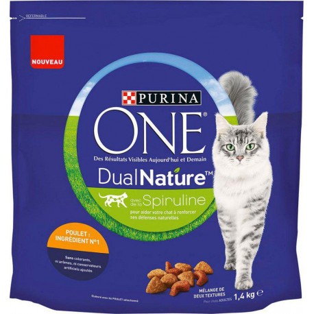 Purina One Croquettes Chat DualNature Poulet 1,4Kg