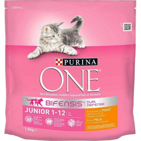 Purina One Croquettes Chat Junior 1 à 12 Mois Poulet 1,5Kg