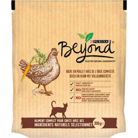 Purina Beyond Croquettes Chats au Poulet et Orge Complète 350g