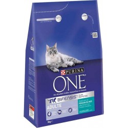 Purina One Croquettes Chat Adulte Poisson de Mer 3Kg