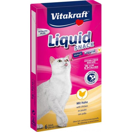 Vitakraft Liquid Snack Au Poulet Pour Chat 6x15g