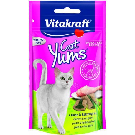 Vitakraft Cat Yums au Poulet et Herbes à Chat 40g