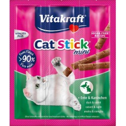 Vitakraft Cat Stick Mini Canard et Lapin Pour Chat 18g
