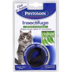 Phytosoin Collier 35cm Réfléchissant Insectifuge Action Préventive pour Chat et Chaton