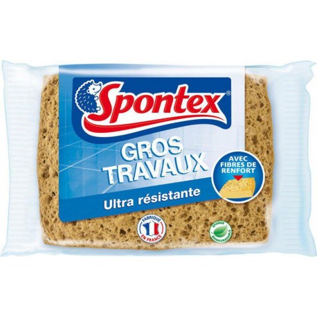 Spontex Eponge Gros Travaux Ultra Résistante Avec Fibres De Renfort