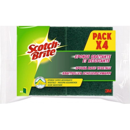 Scotch-Brite Eponge Grattante Et Résistante Pack Par 4