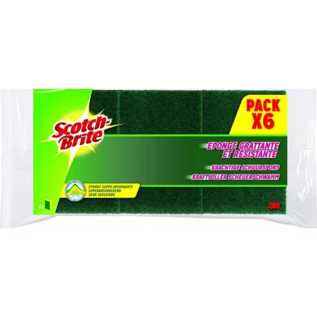 Scotch-Brite Eponge Grattante Et Résistante Pack Par 6