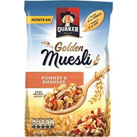 Quaker Golden Muesli Pommes Et Amandes 500g