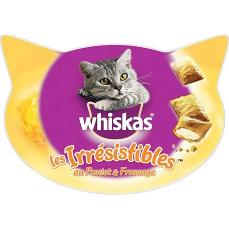 Whiskas Les Irrésistibles au Poulet et Fromage 60g