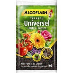 Algoflash Terreau Universel Toutes Plantes Formule Classique avec Engrais 6L