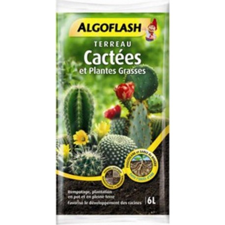Algoflash Terreau Cactées et Plantes Grasses Formule Spécifique 6L