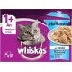 Whiskas 1 ans et Plus Les Marmitons en Gelée Sélection aux Poissons par 12