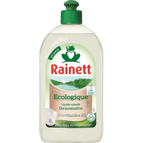 Rainett Écologique Liquide Vaisselle Dermosensitive Provitamine B5 Sans Parfum 500ml