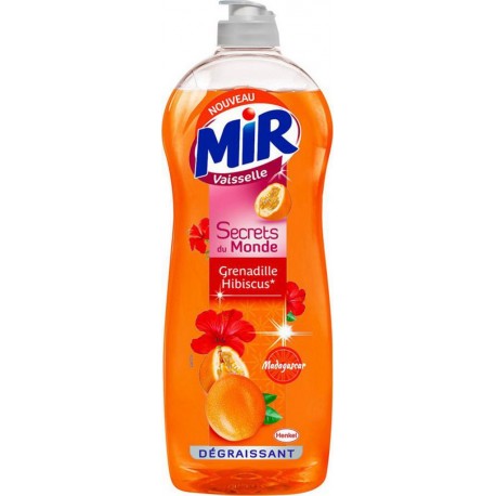 Mir Vaisselle Secret du Monde Granadille et Hibiscus Madagascar Dégraissant 750ml