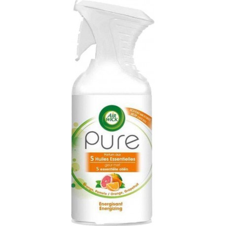 Air Wick Pure Parfum aux 5 Huiles Essentielles Orange Pomelo Énergisant 250ml