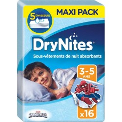 Huggies DryNites Sous-Vêtements de Nuit Absorbants garçon 3-5ans x16