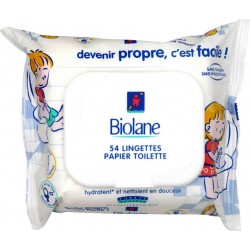 Biolane Lingettes Papier Toilette x54