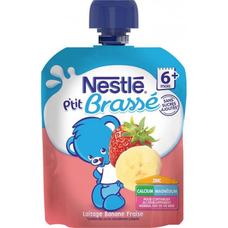 Nestlé P’tit Brassé Laitage Banane Fraise