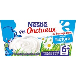 Nestlé P’tit Onctueux au Fromage Blanc Saveur Nature Sucré