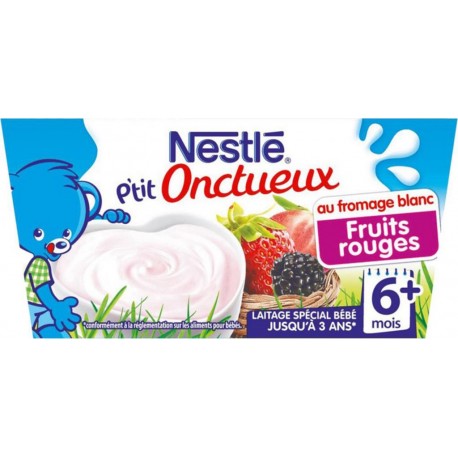 Nestlé P’tit Onctueux au Fromage Blanc Fruits Rouges