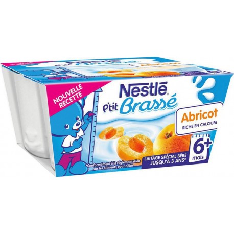 Nestlé P’tit Brassé Abricot Riche en Calcium