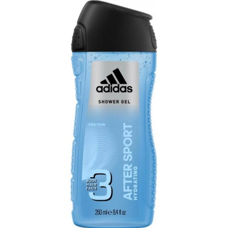 Adidas Shower Gel Protein After Sport Hydrating 3 en 1 Body Hair Face 250ml