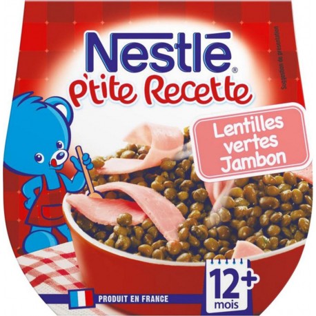 Nestlé P’tite Recette Lentilles Vertes Jambon