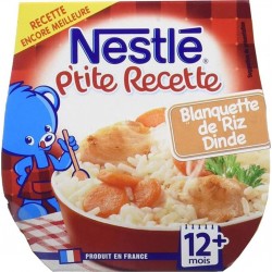 Nestlé P’tite Recette Blanquette de Riz Dinde 2x200g 400g