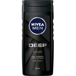 Nivea Men Gel Douche Deep Clean Corps Visage & Cheveux Poudre d’Argile 250ml
