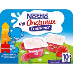 Nestlé P’tit Onctueux Croissance Fraise Framboise x6 60g