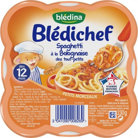 Blédina Blédichef Spaghetti à la Bolognaise des Tout-Petits